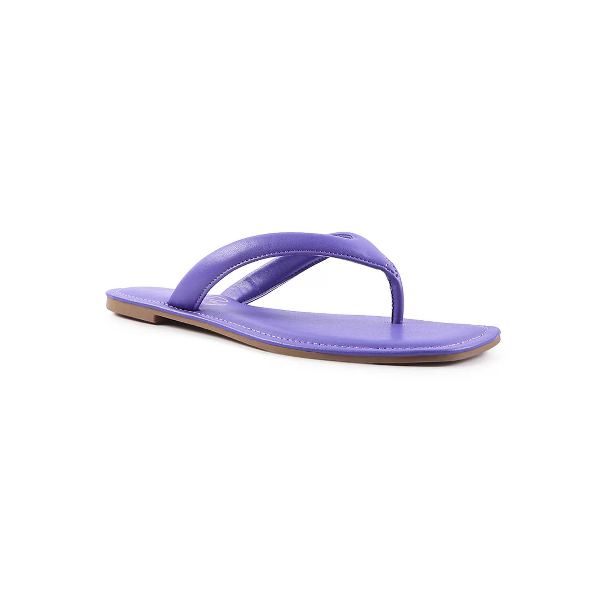 London Rag Women's Rera Square-Toe Thong Slide Sandals, Size: 7, Pink Product Image
