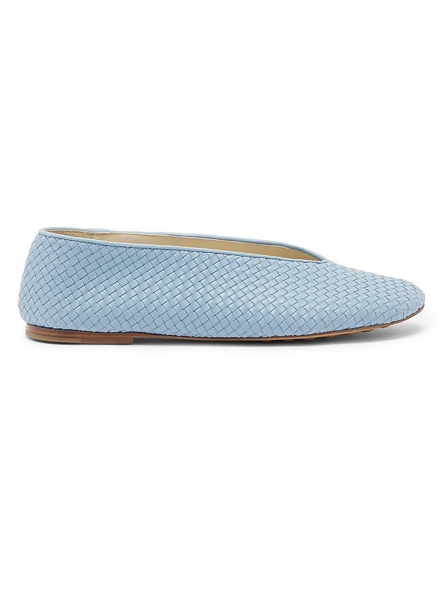 Womens Rosa Intrecciato Leather Flats Product Image