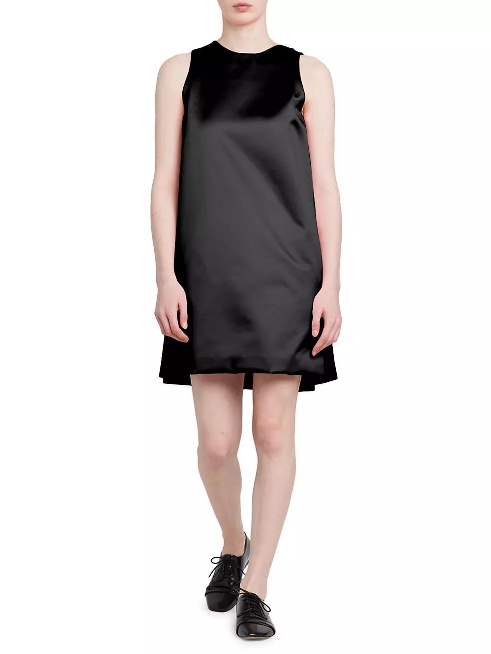Duchess Satin A-Line Minidress Product Image