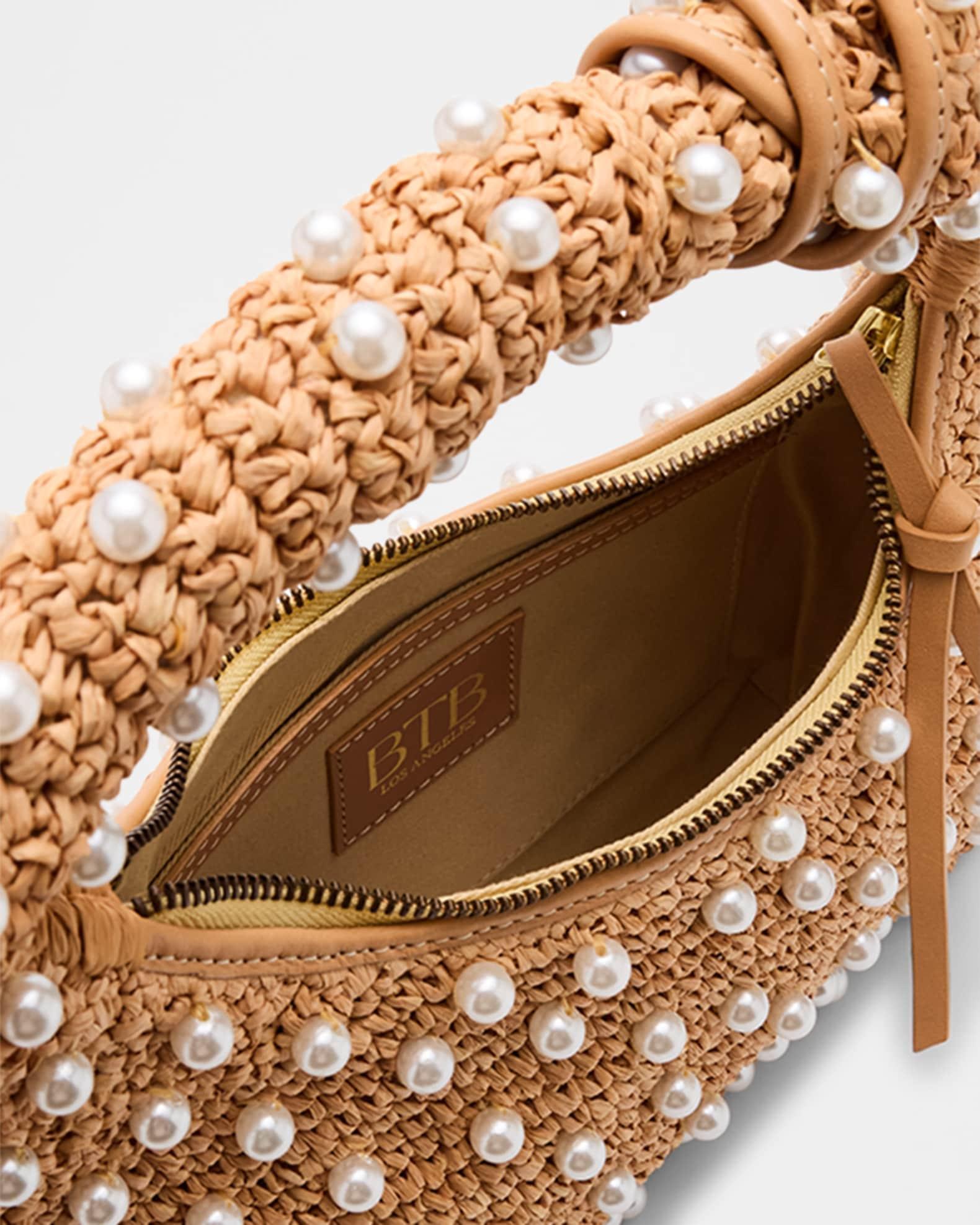 Maeve Pearly Raffia Hobo Bag Product Image