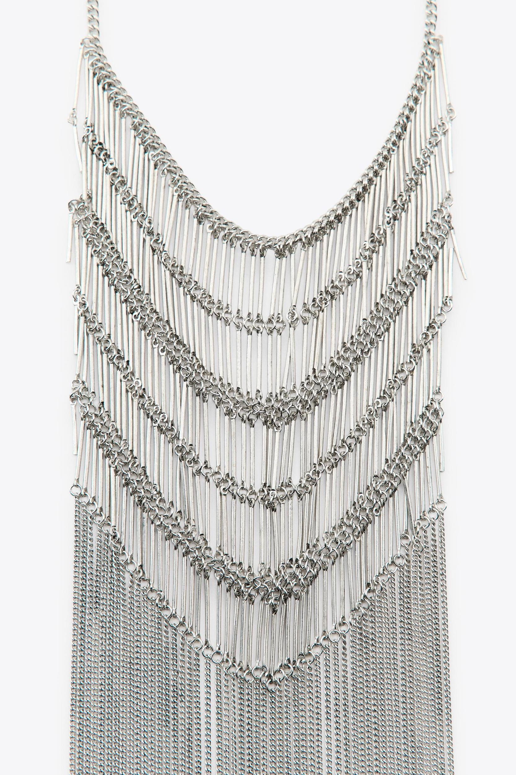 MULTI-CHAIN WATERFALL NECKLACE Product Image