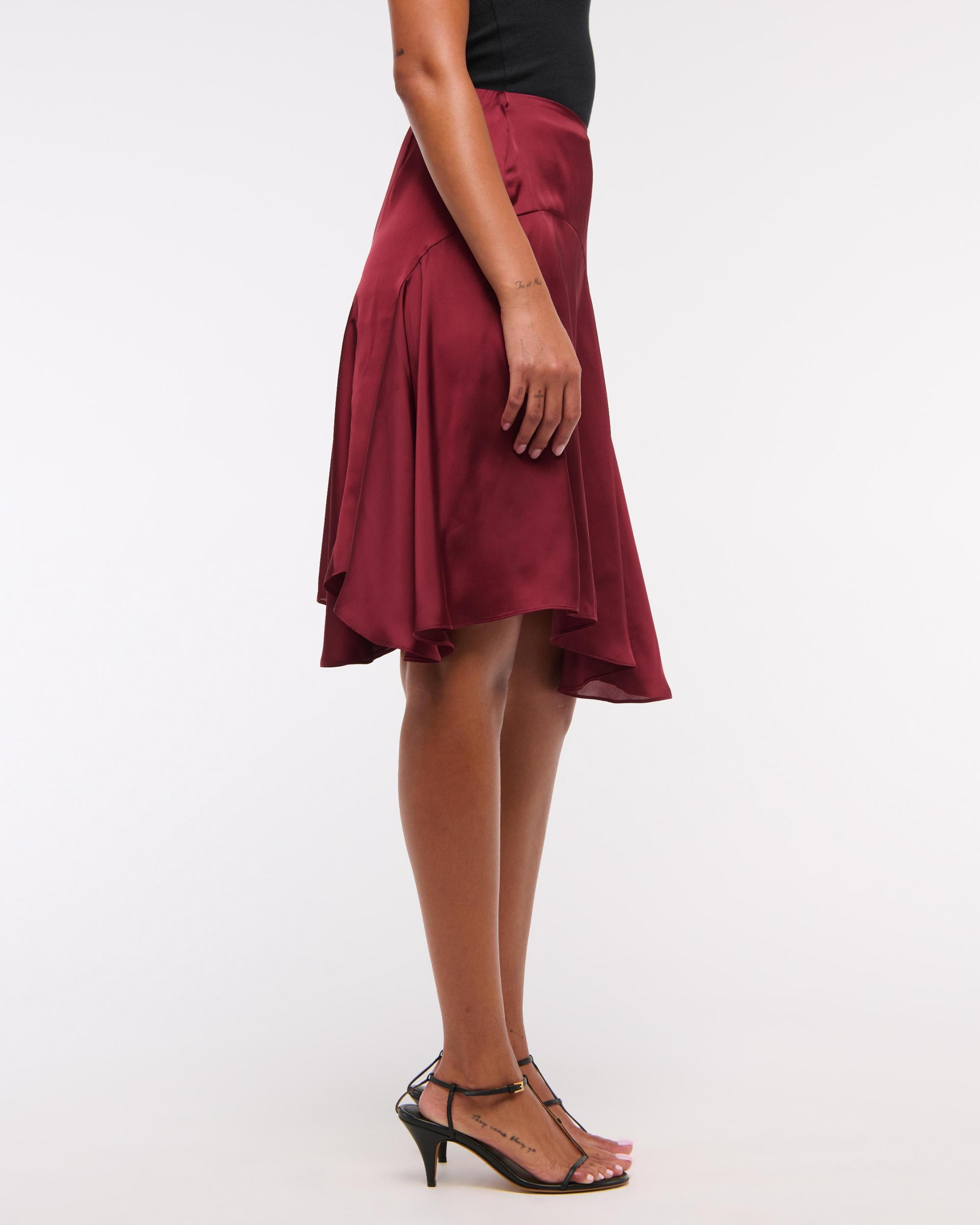 Satin Midi Skirt Product Image