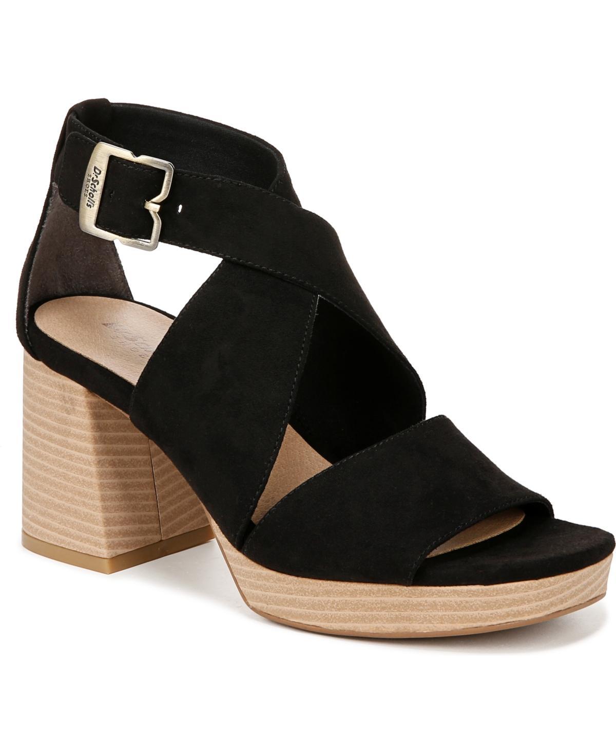 Dr. Scholl's Maya Block Heel Sandal Microfiber) Women's Sandals Product Image