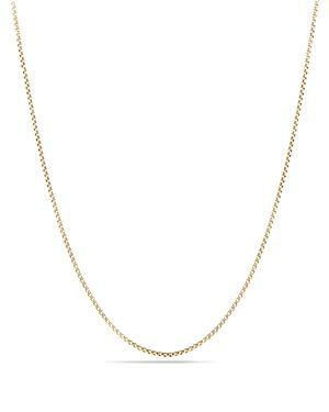 Womens Box Chain Slider Necklace in 18K Yellow Gold, 1.7mm Size 0 Product Image