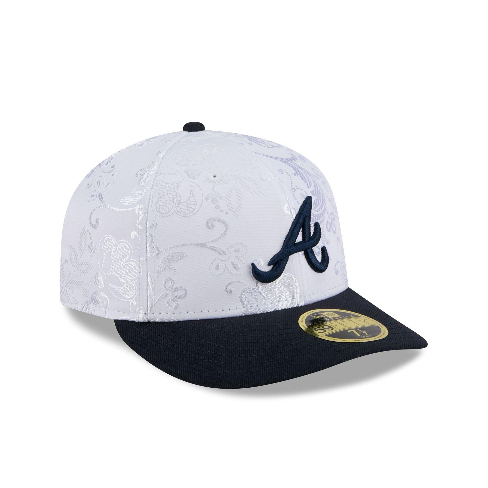 Atlanta Braves Floral Shine Low Profile 59FIFTY Fitted Hat Male Product Image