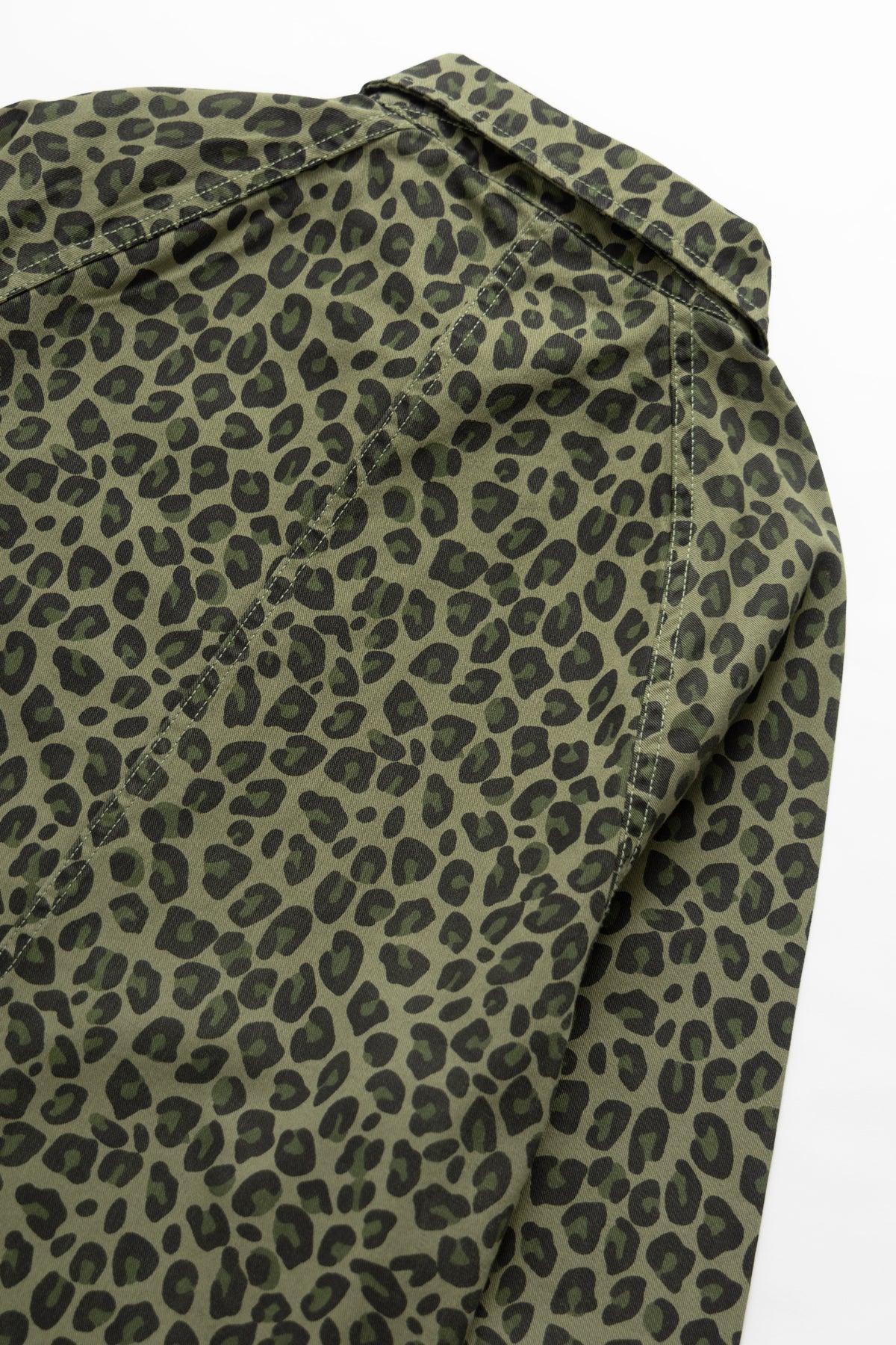 Patterned Front Of House Jacket - Green Leopard Product Image