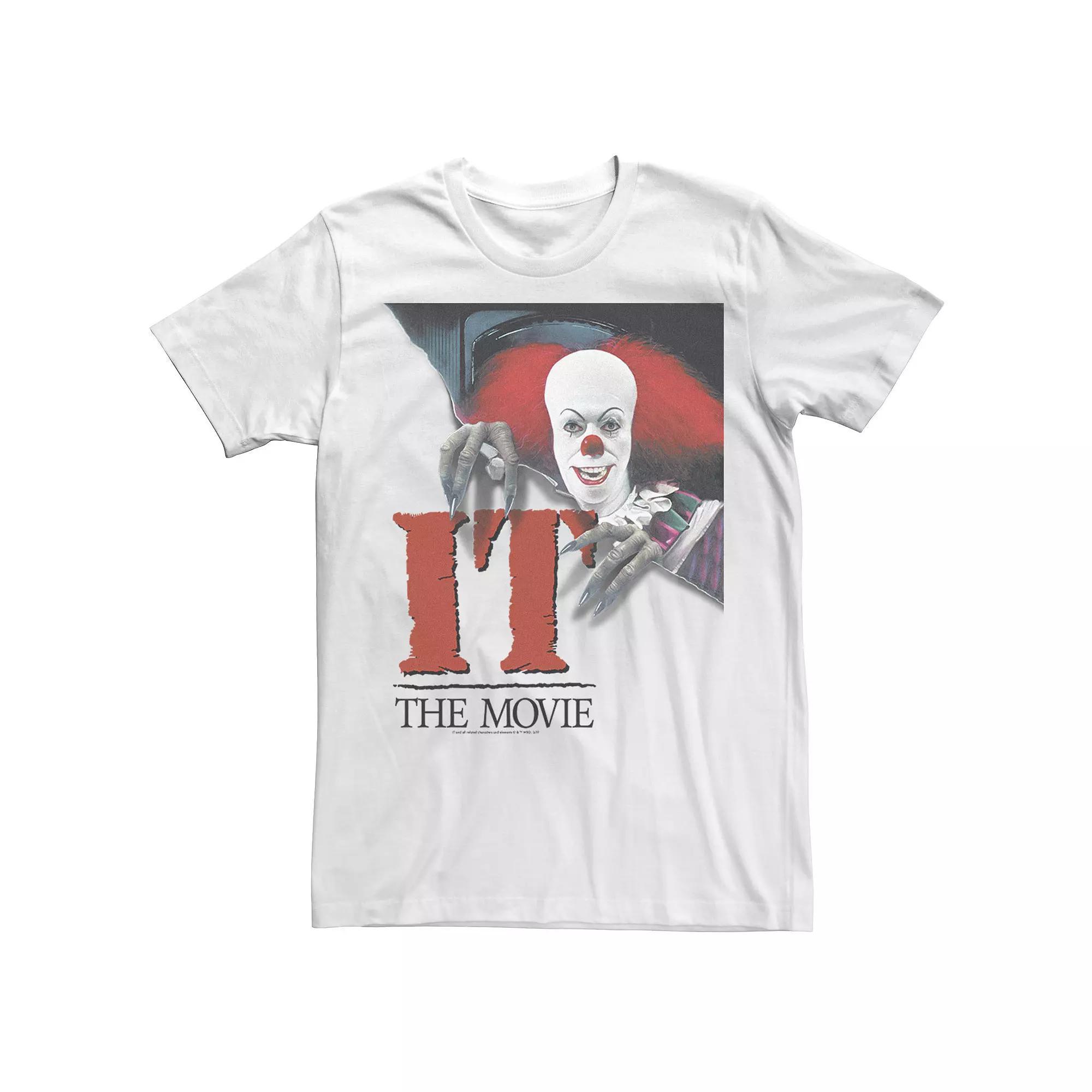 Men's IT The Movie Retro Movie Poster Tee, Size: Medium, White Product Image