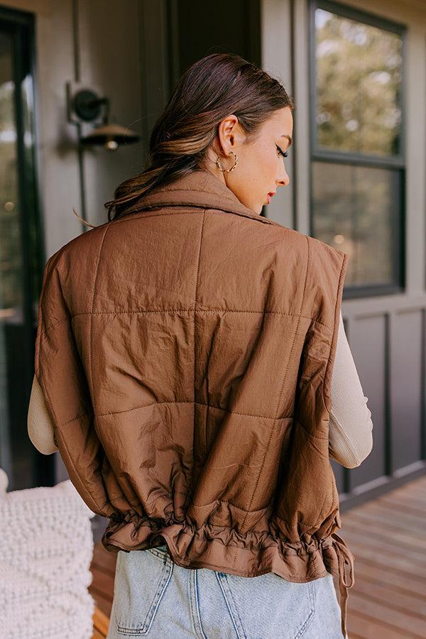 Scenic Hike Quilted Vest in Chocolate Product Image