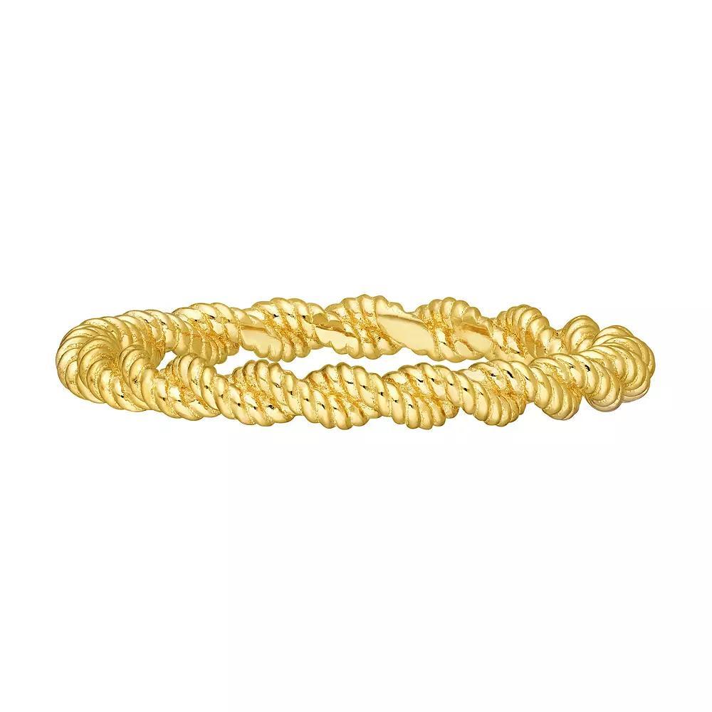 14k Gold Twist Band Ring, Women's, Size: 7 Product Image