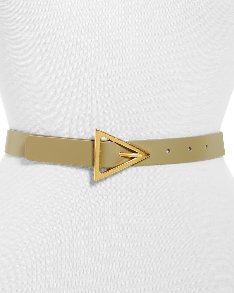 Womens Triangle-Buckle Leather Belt Product Image