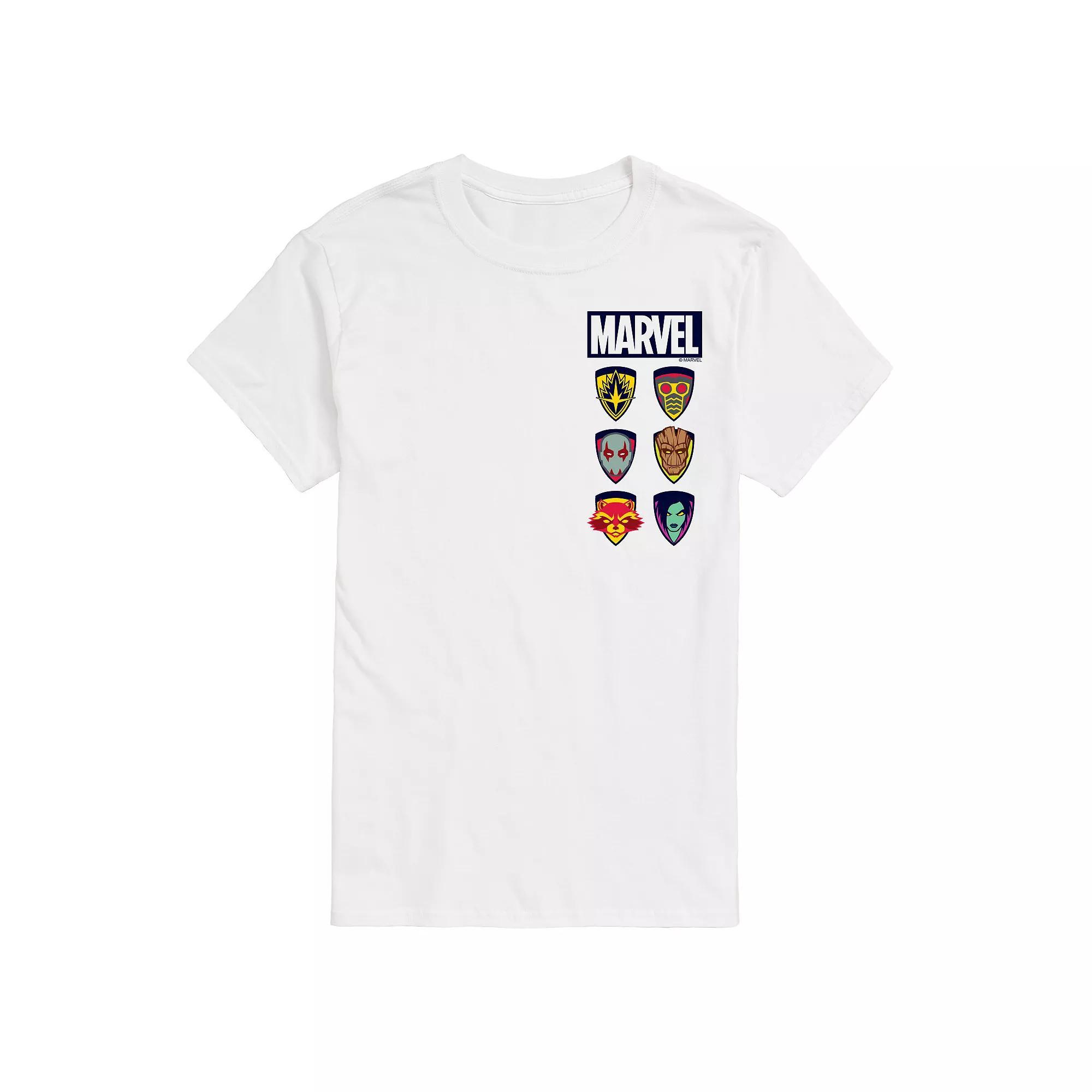 Big & Tall Marvel Guardians Of The Galaxy Icons Oversized Left Chest Graphic Tee, Mens Product Image