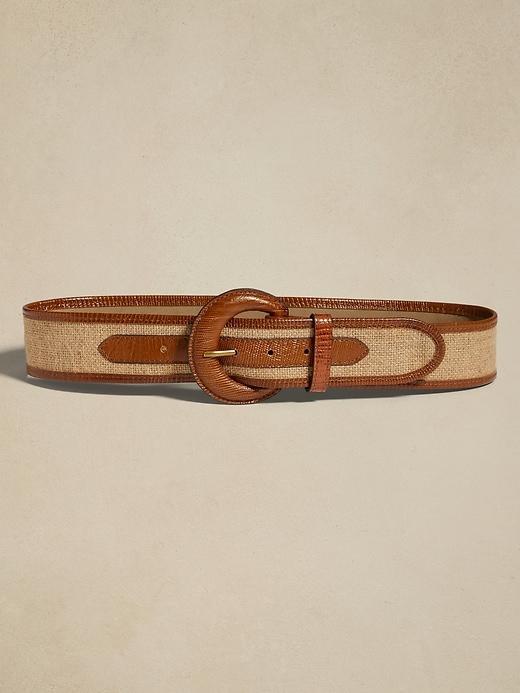 Riviera Linen + Leather Belt Product Image