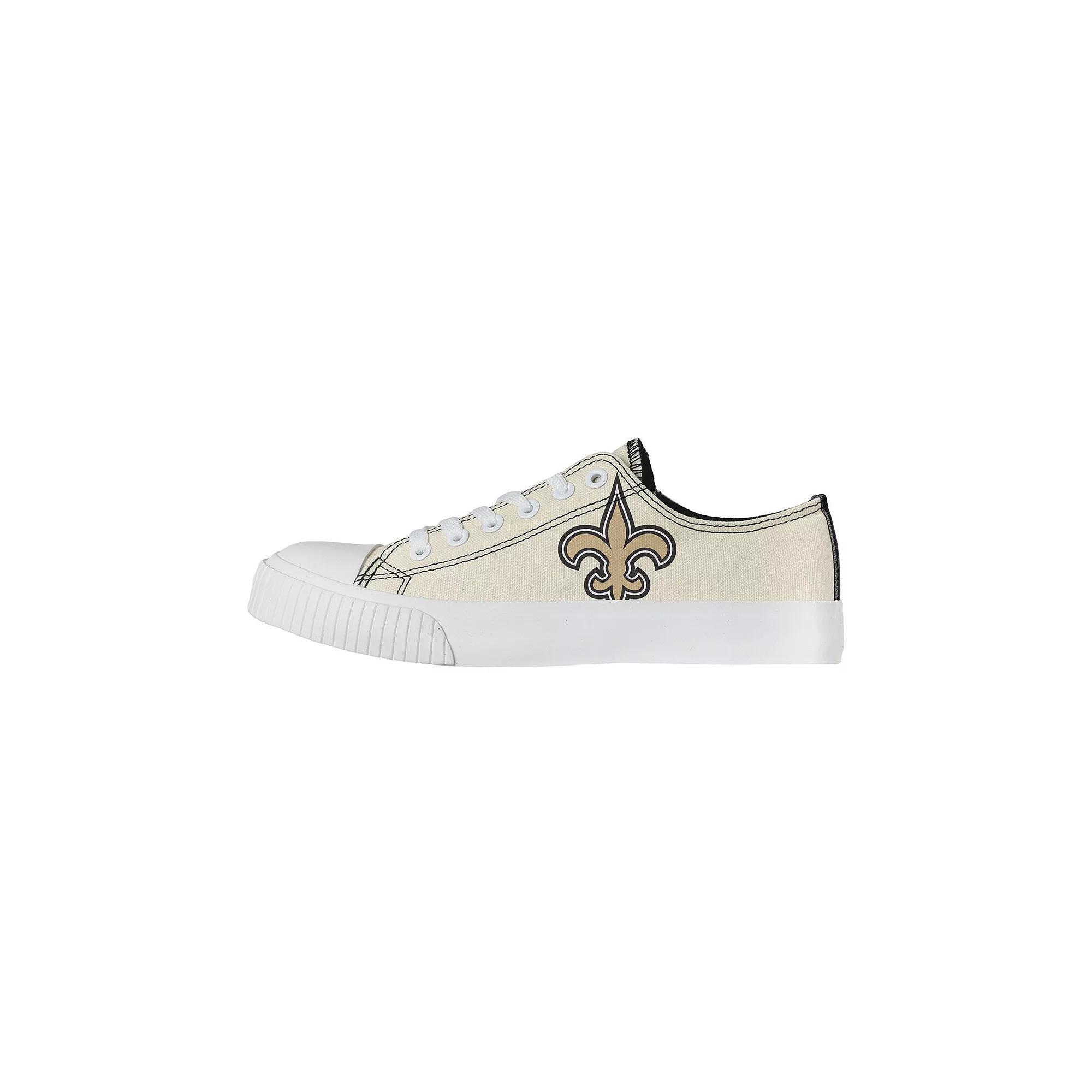 Women's FOCO Cream New Orleans Saints Low Top Canvas Shoes, Size: 7, Beige Product Image