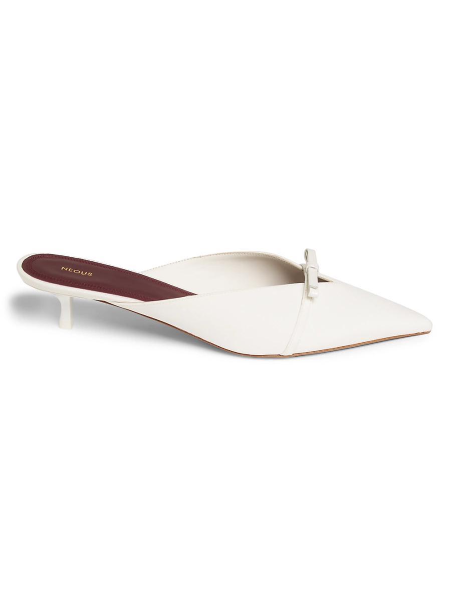 Womens Mira 40MM Bow-Detailed Crepe de Chine Mules Product Image