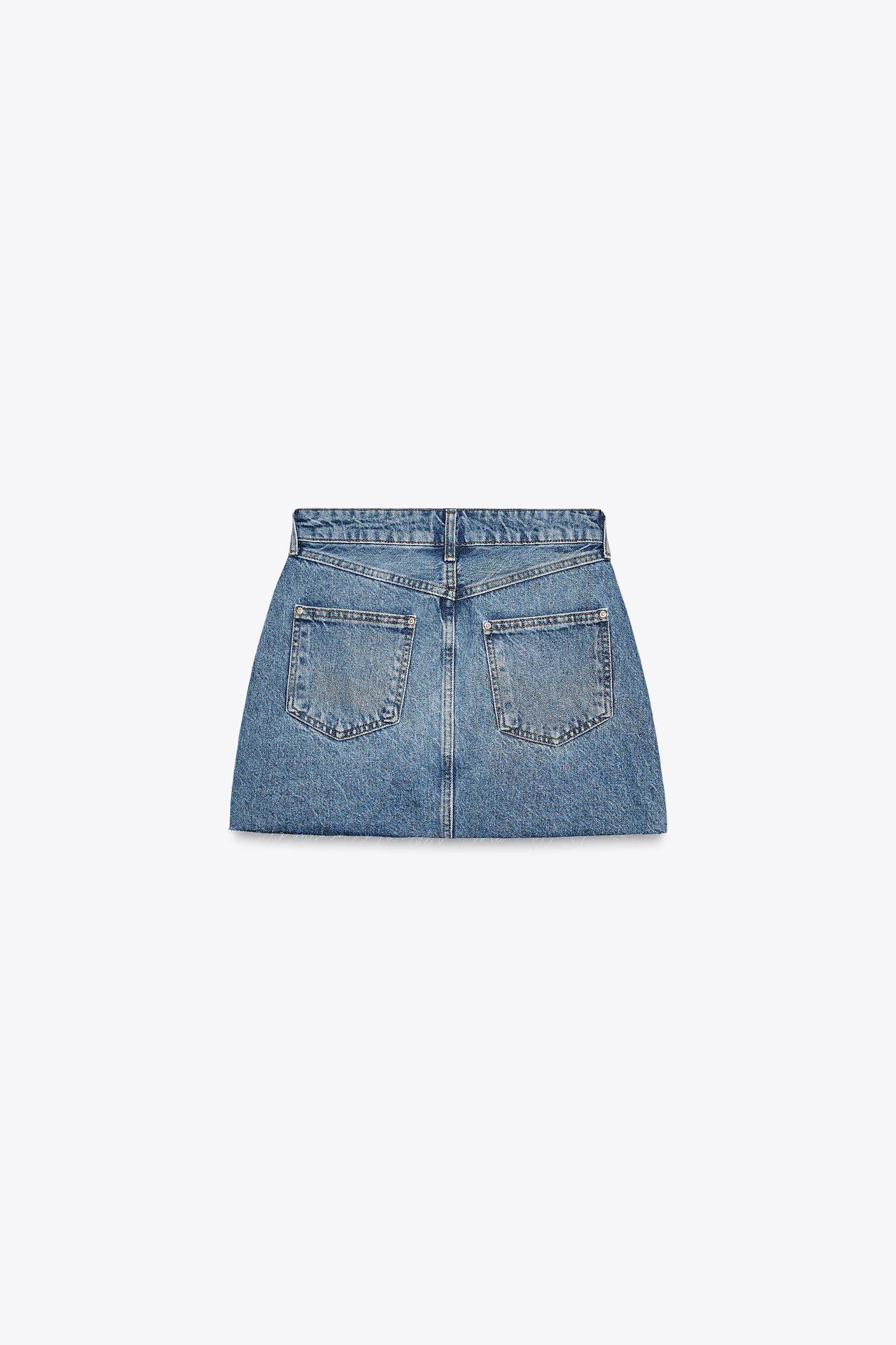 Z1975 CROSSOVER DENIM MINI SKIRT Product Image