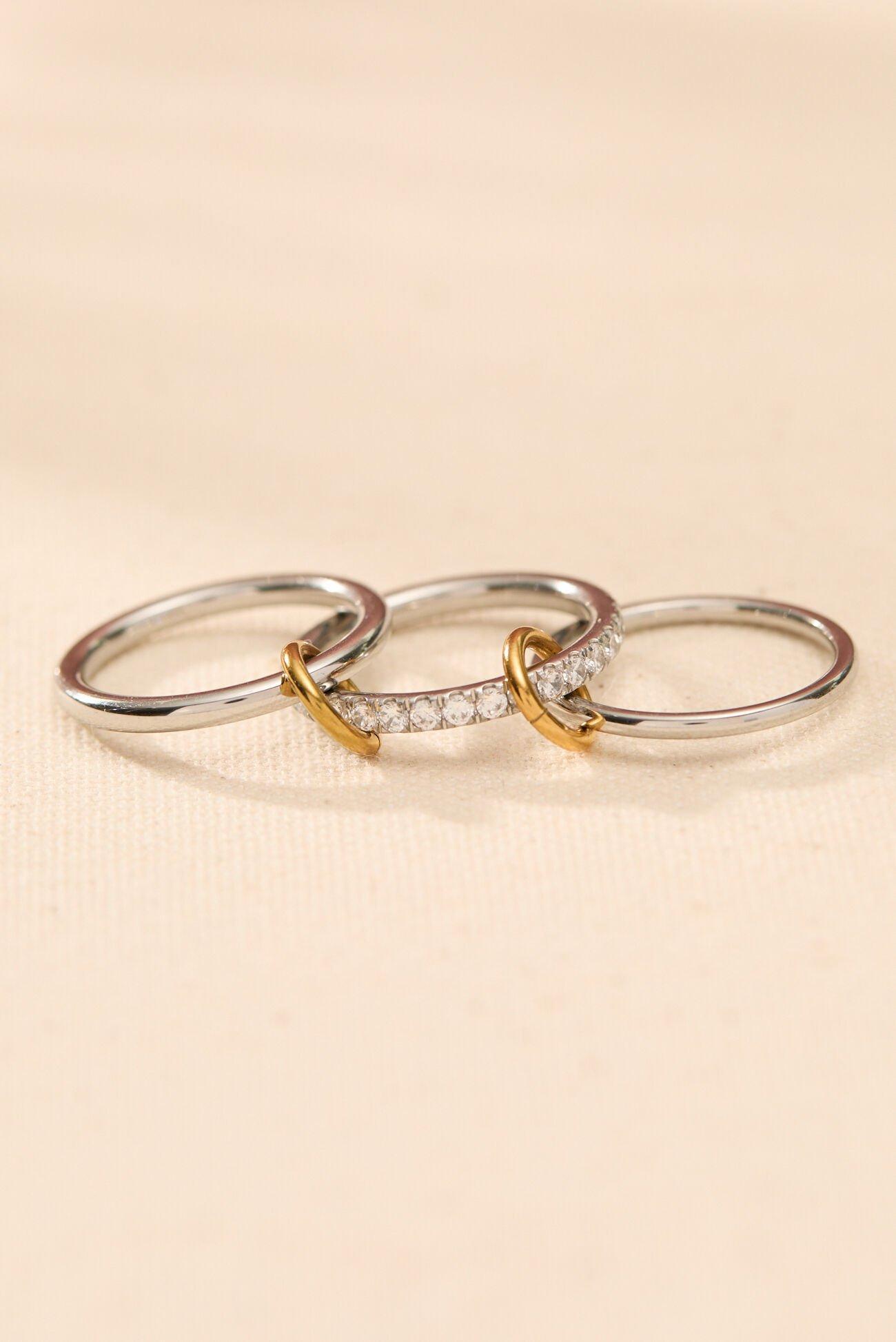 Mixed Metal 3 Band Ring Product Image