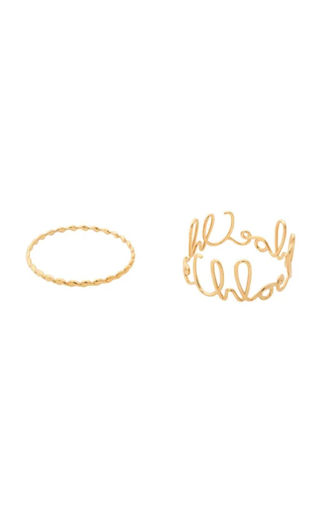 CHLOÉ Gold Metal Bracelets In Vintage Gold Product Image