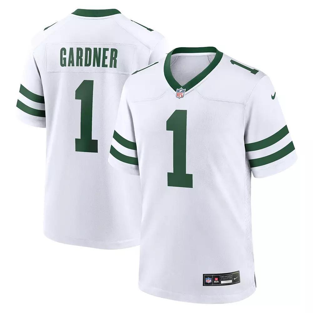 Men's Nike Ahmad Sauce Gardner Legacy White New York Jets Game Jersey, Size: Medium Product Image
