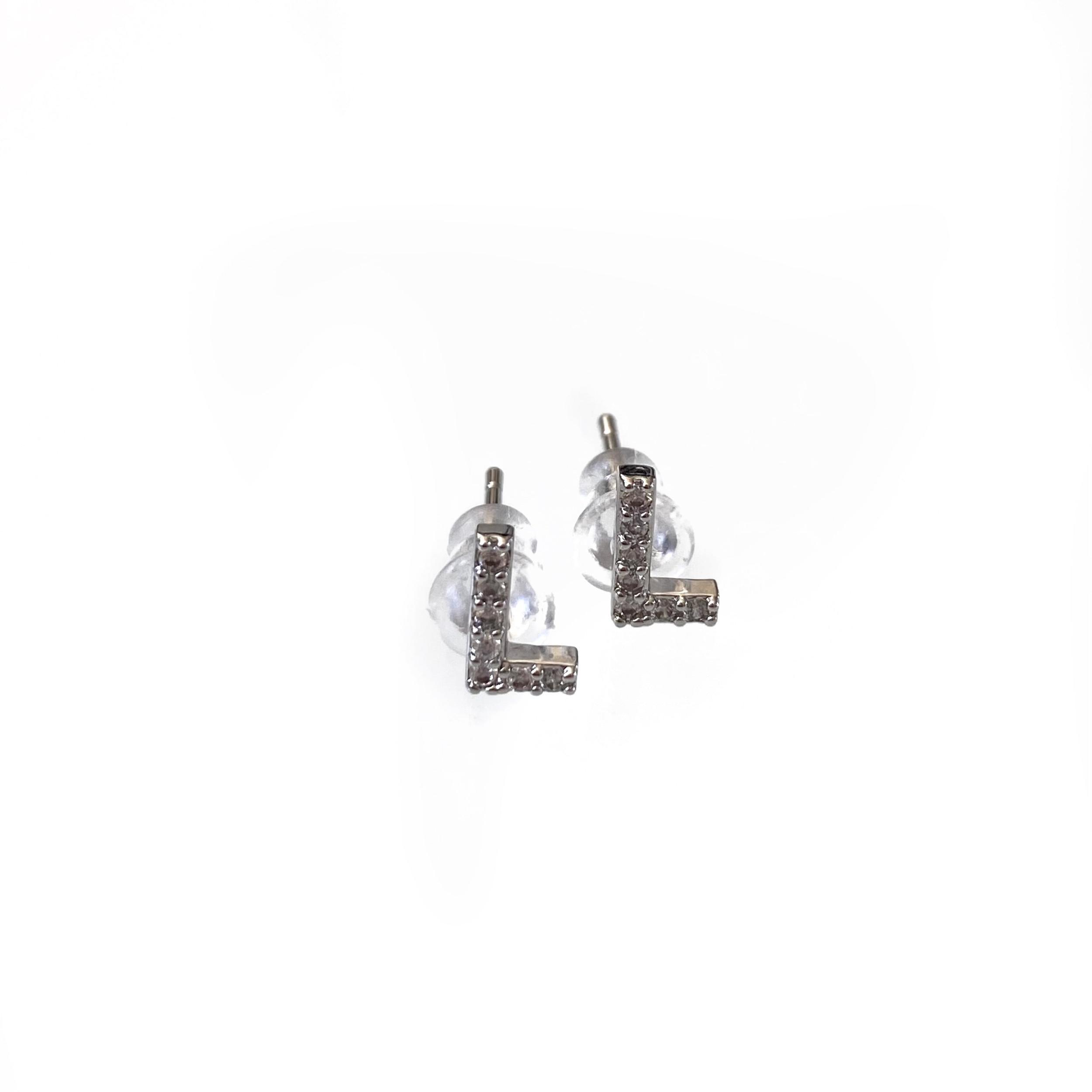 Silver Initial Studs Product Image