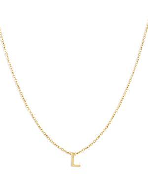 Womens 14K Yellow Gold Initial Pendant Necklace Product Image