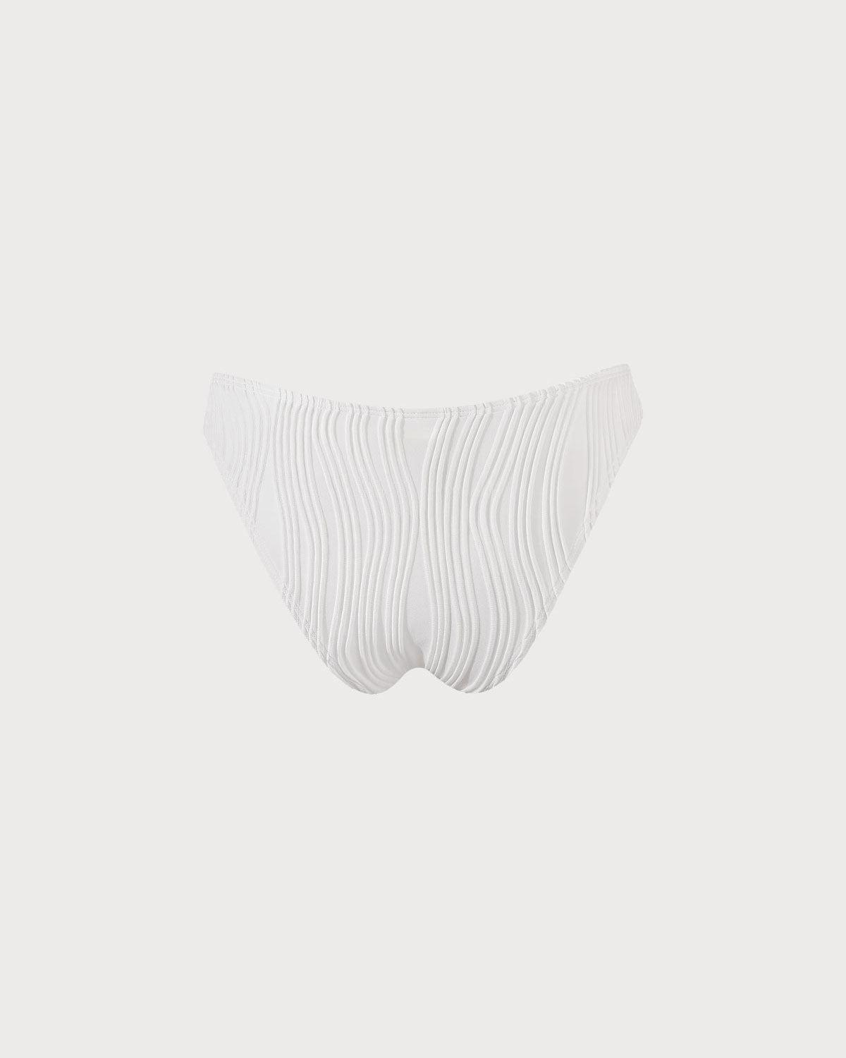 The White Water Ripple Cut-Out Bikini Top Product Image