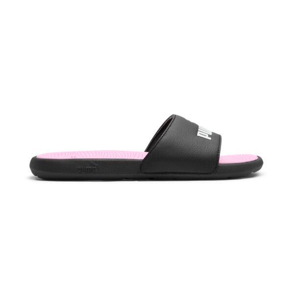 PUMA Cool Cat 2.0 Women's Slides in Black/White/Pale Pink Product Image