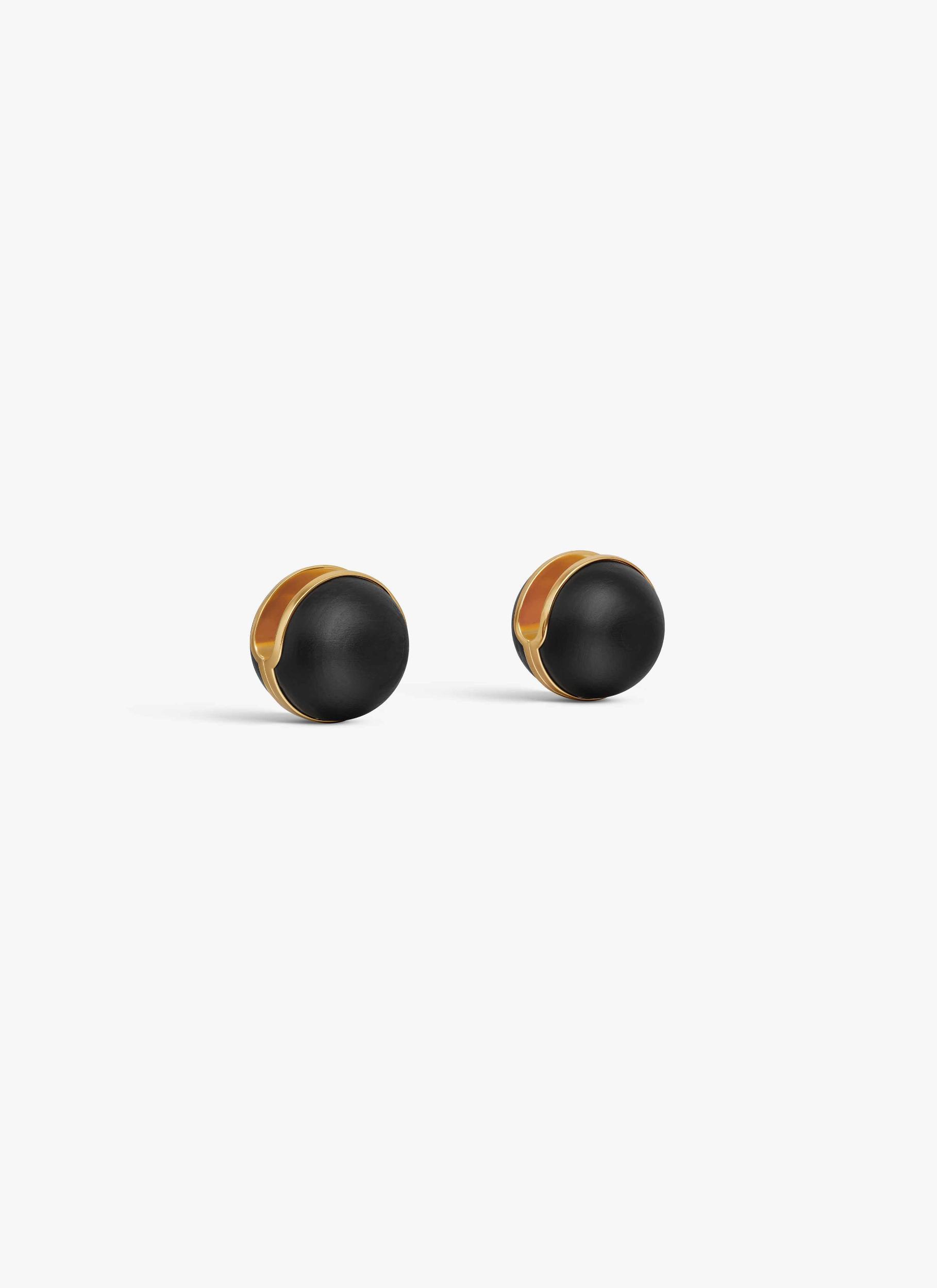 BROWN SPHERE EARRINGS Product Image