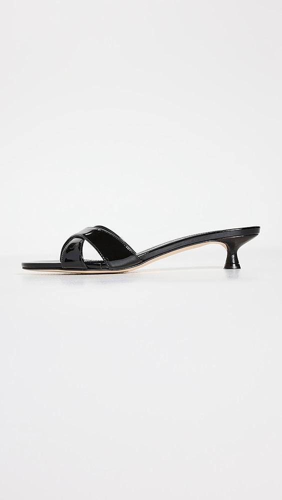 AEYDE Stina Patent Calf Leather Black Sandals | Shopbop Product Image