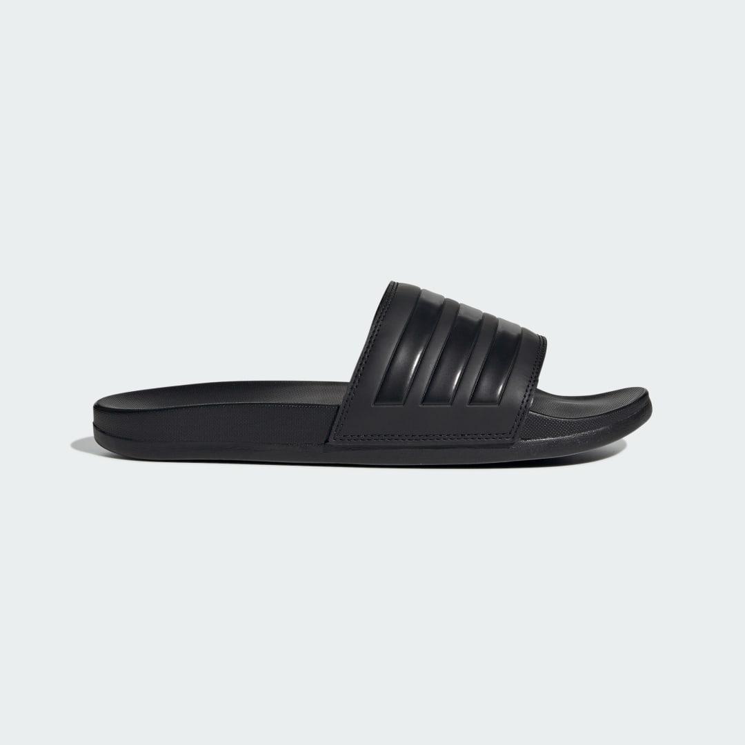 adidas Adilette Stripe Comfort Men's Slide Sandals, Size: 15, Black Black Black Product Image