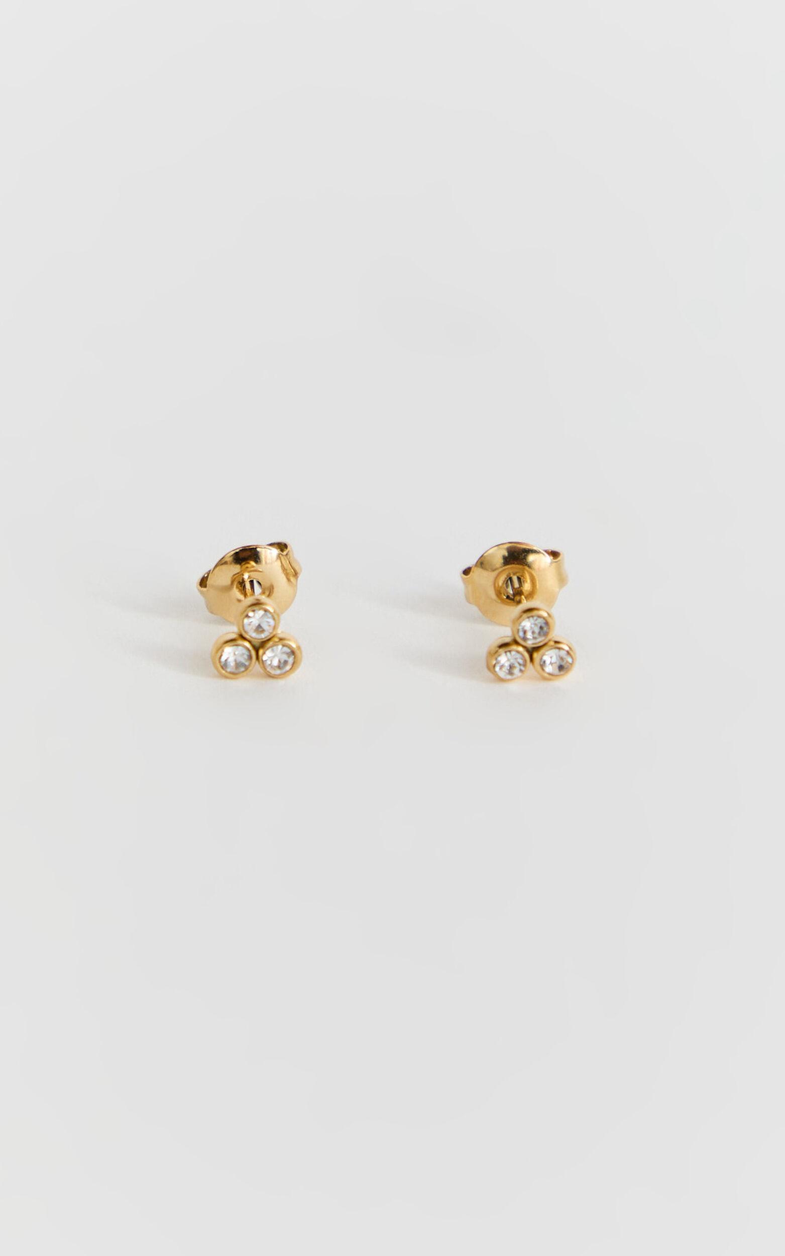 Valencia Earrings - Pearl Earring Set in Gold Product Image