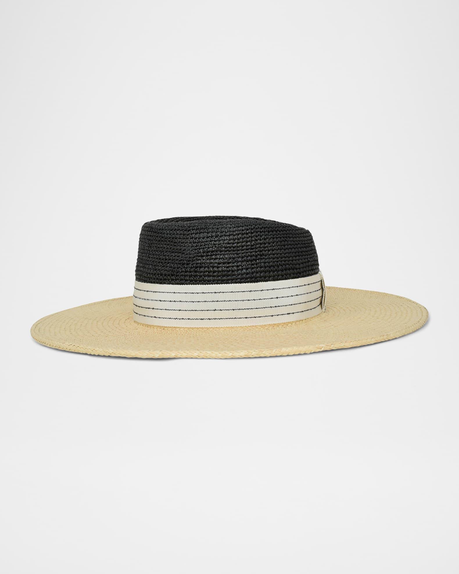Thalia Grosgrain Wide Brim Fedora Product Image