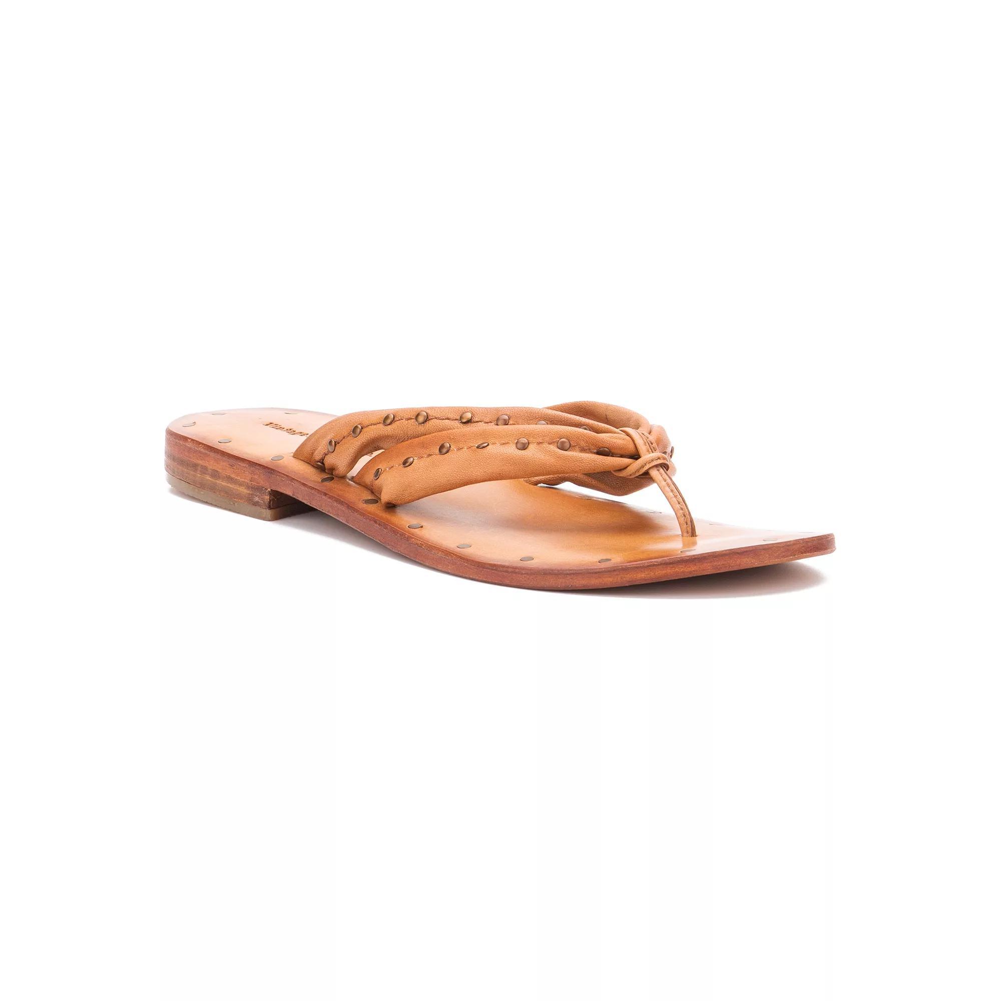 Vintage Foundry Co. Hera Womens Leather Flip Flop Sandals Product Image