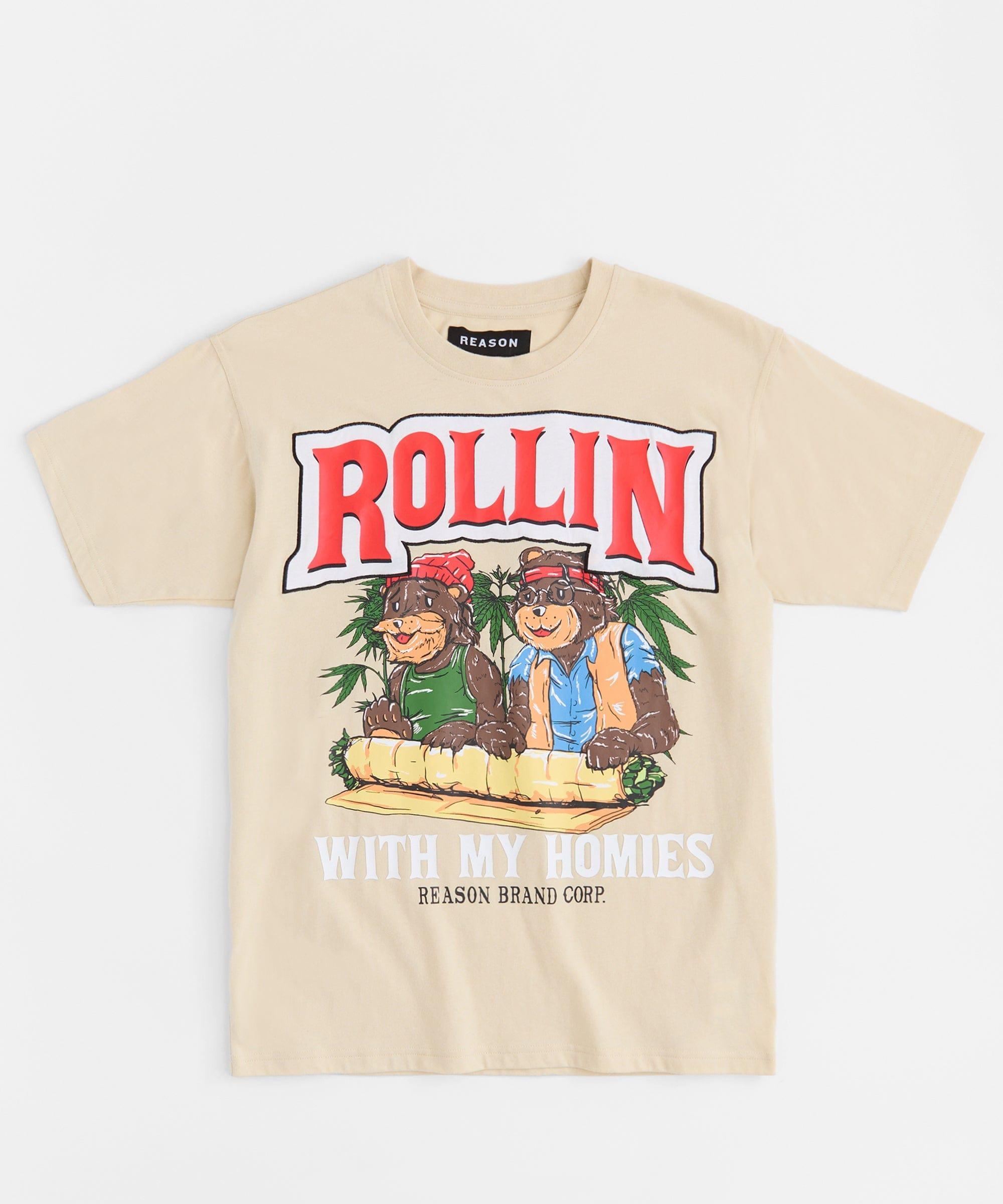 Cheech & Chong Rollin Homies Short Sleeve Tee - Khaki Product Image