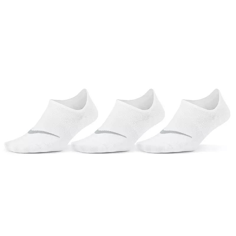Women's Nike 3-Pack Everyday Plus Lightweight Training Footie Socks, Size: 9-11, White Wolf Gray Product Image