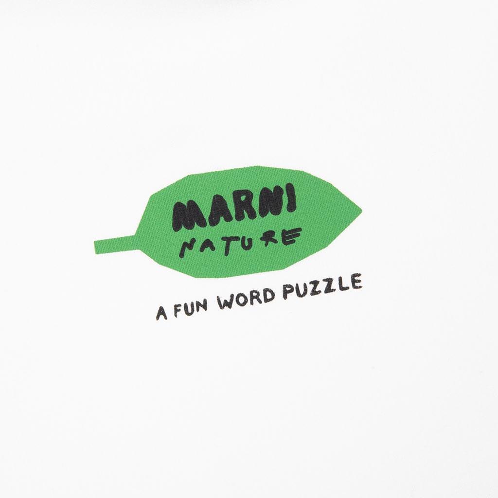 Organic Cotton Hoodies With Wordsearch Flower Print - Natural White Male Product Image
