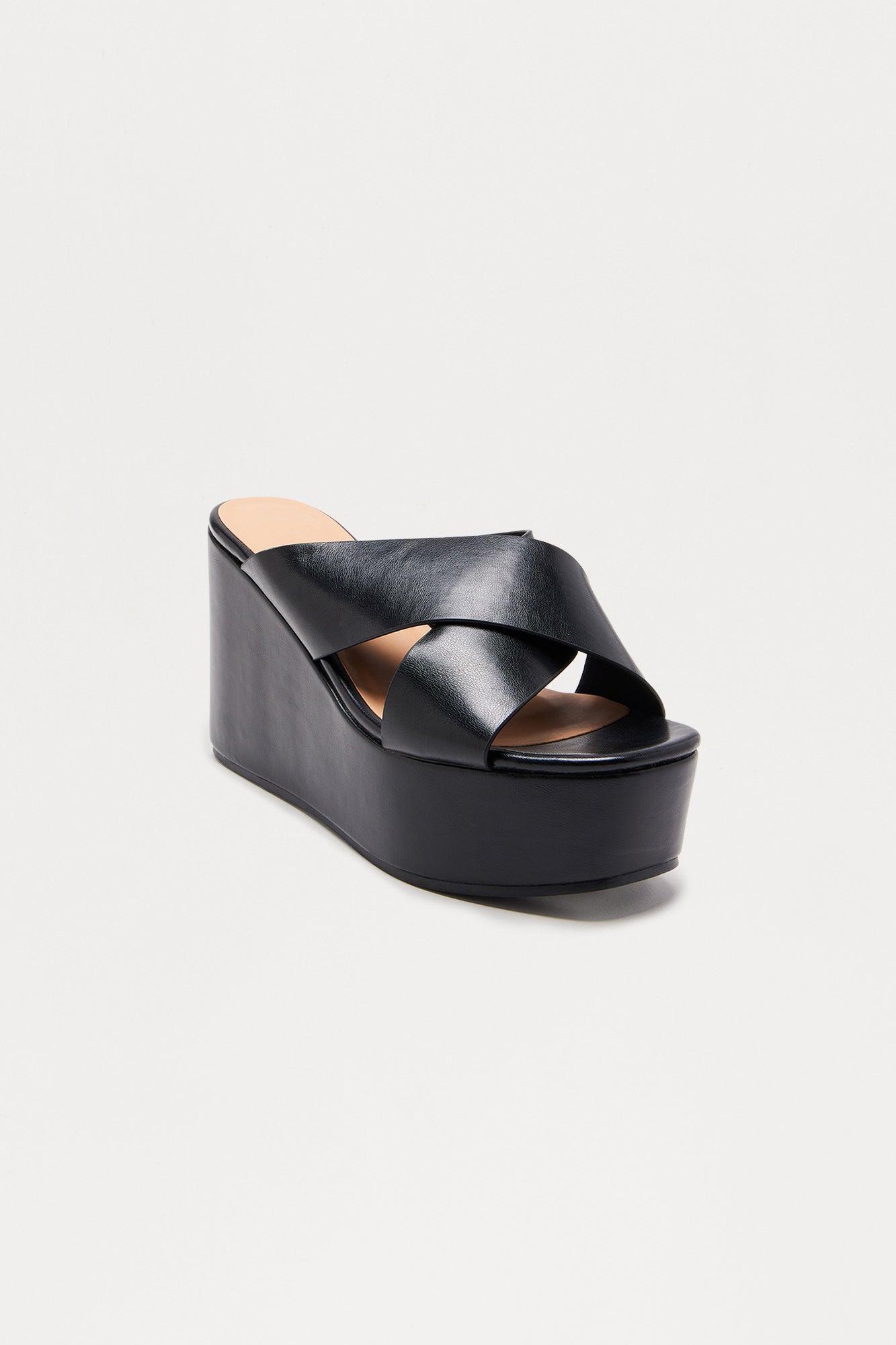 Mezcal Platform Wedges - Black Product Image