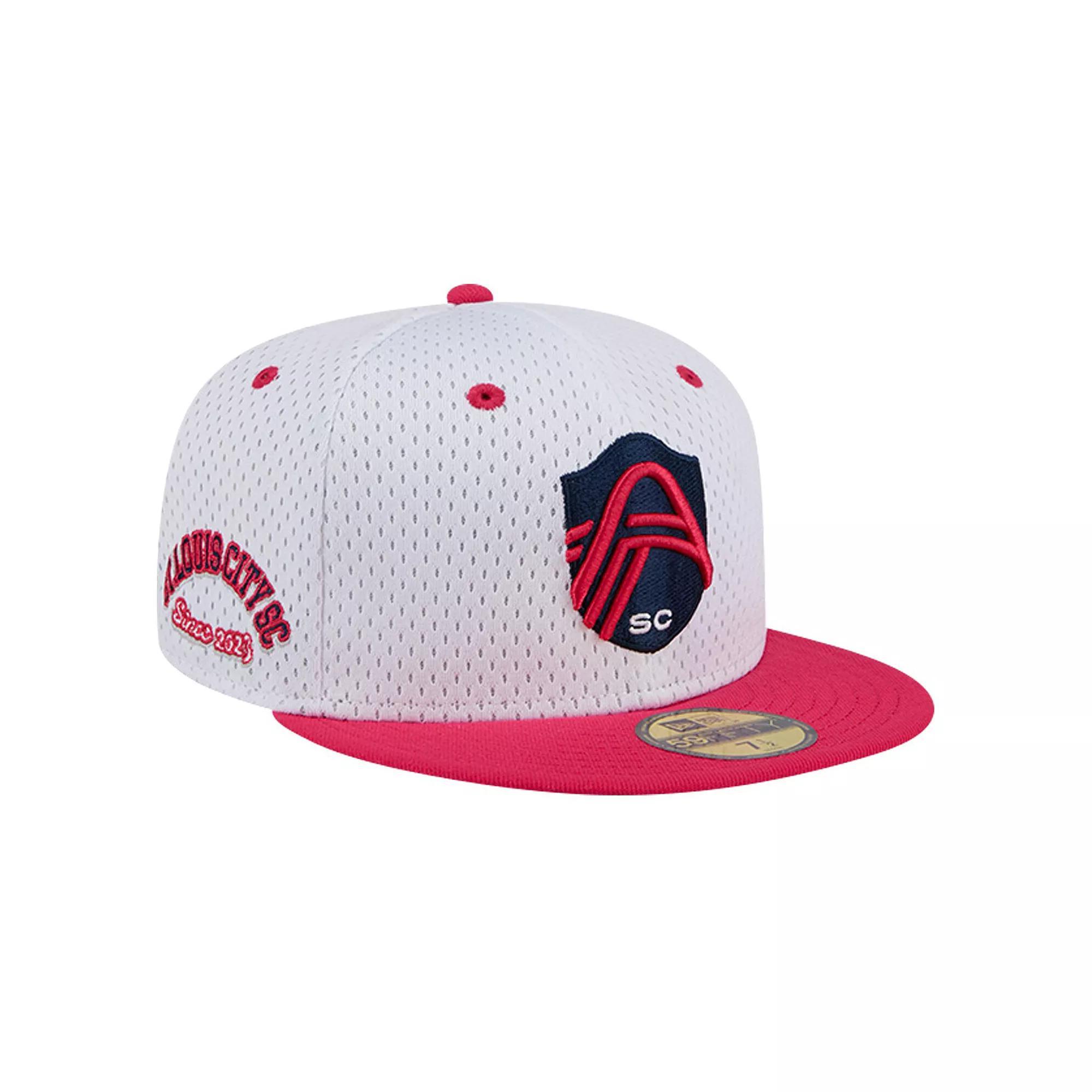 Men's New Era Gray St. Louis City SC Throwback Mesh 59FIFTY Fitted Hat, Size: 7 1/4, Slc White Product Image