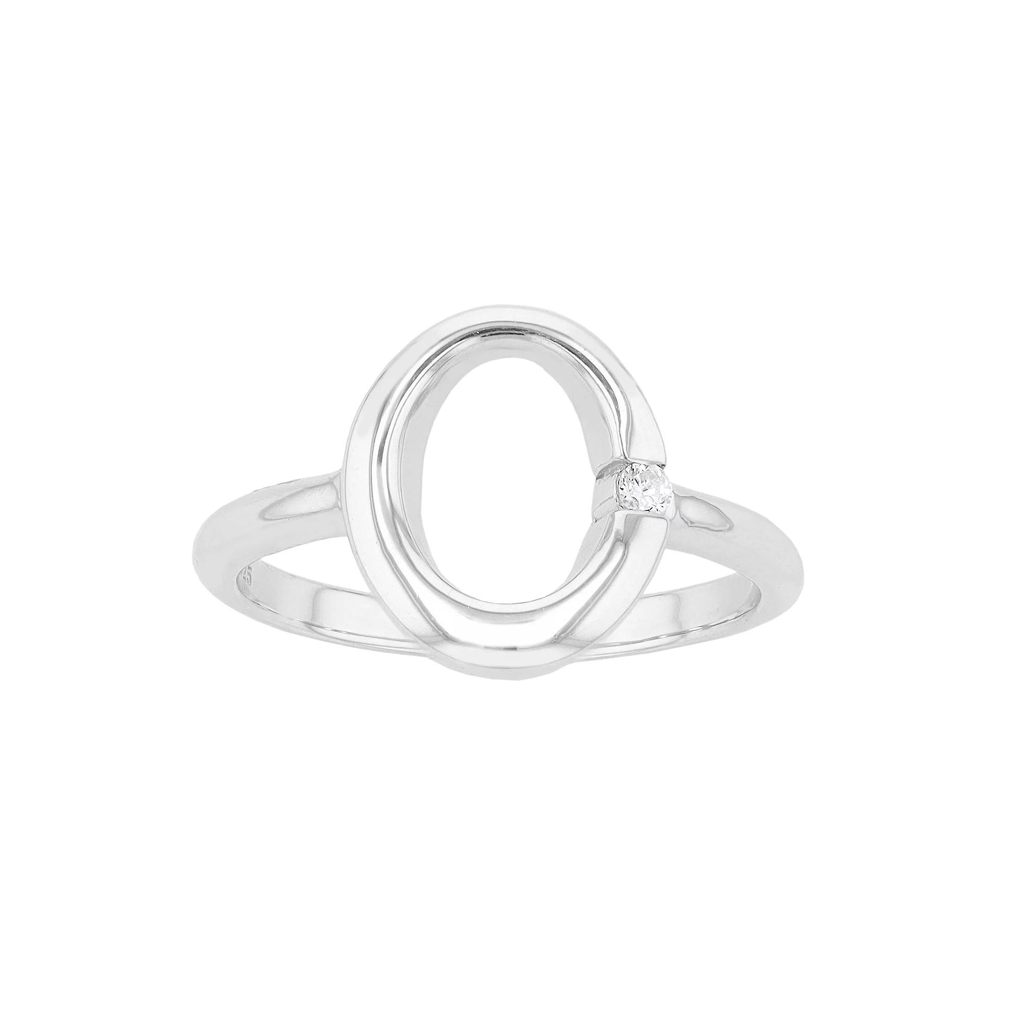 SIRI USA by TJM Sterling Silver Cubic Zirconia Loop Ring, Women's, Size: 7 Product Image