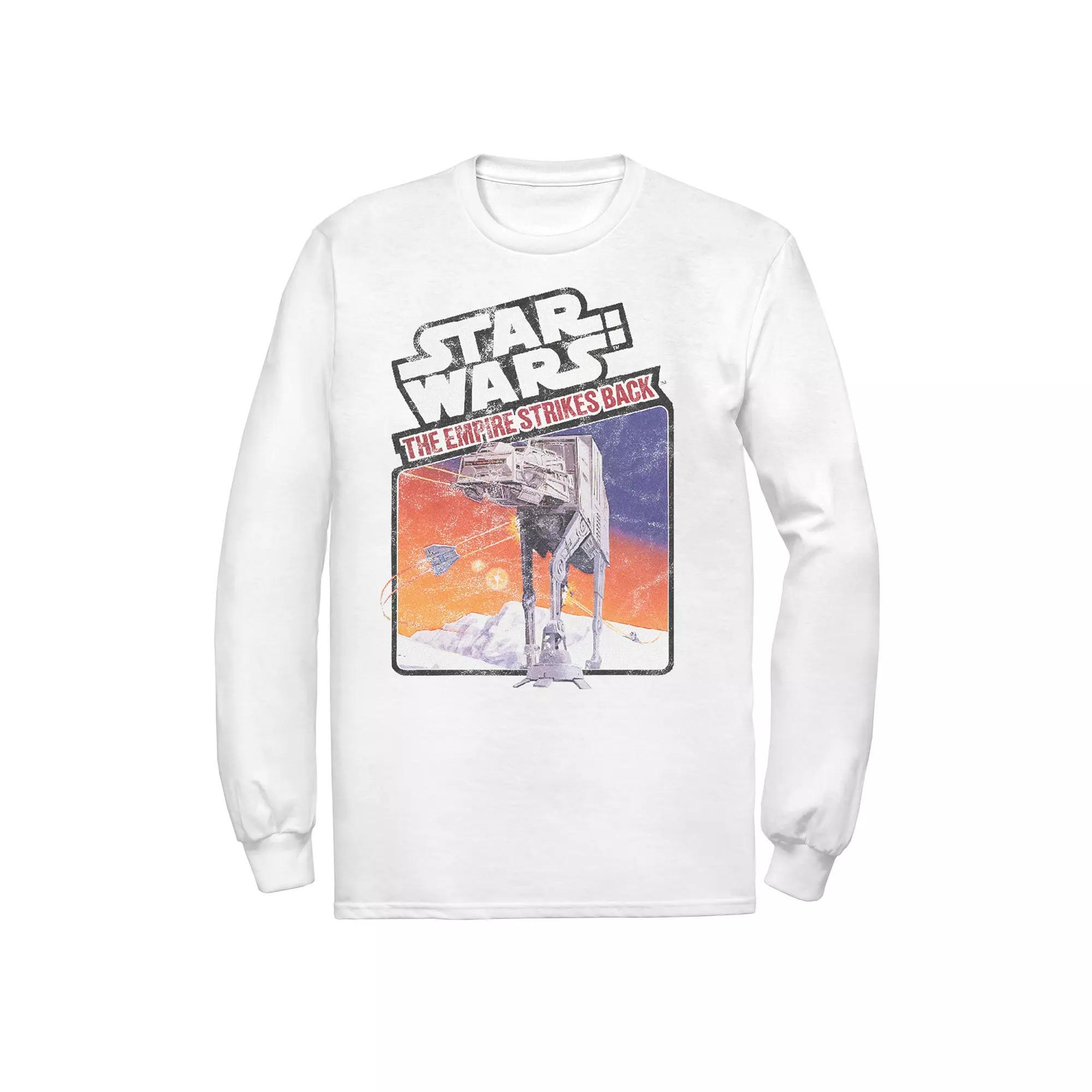 Men's Star Wars The Empire Strikes Back AT-AT Poster Tee, Size: Medium, White Product Image