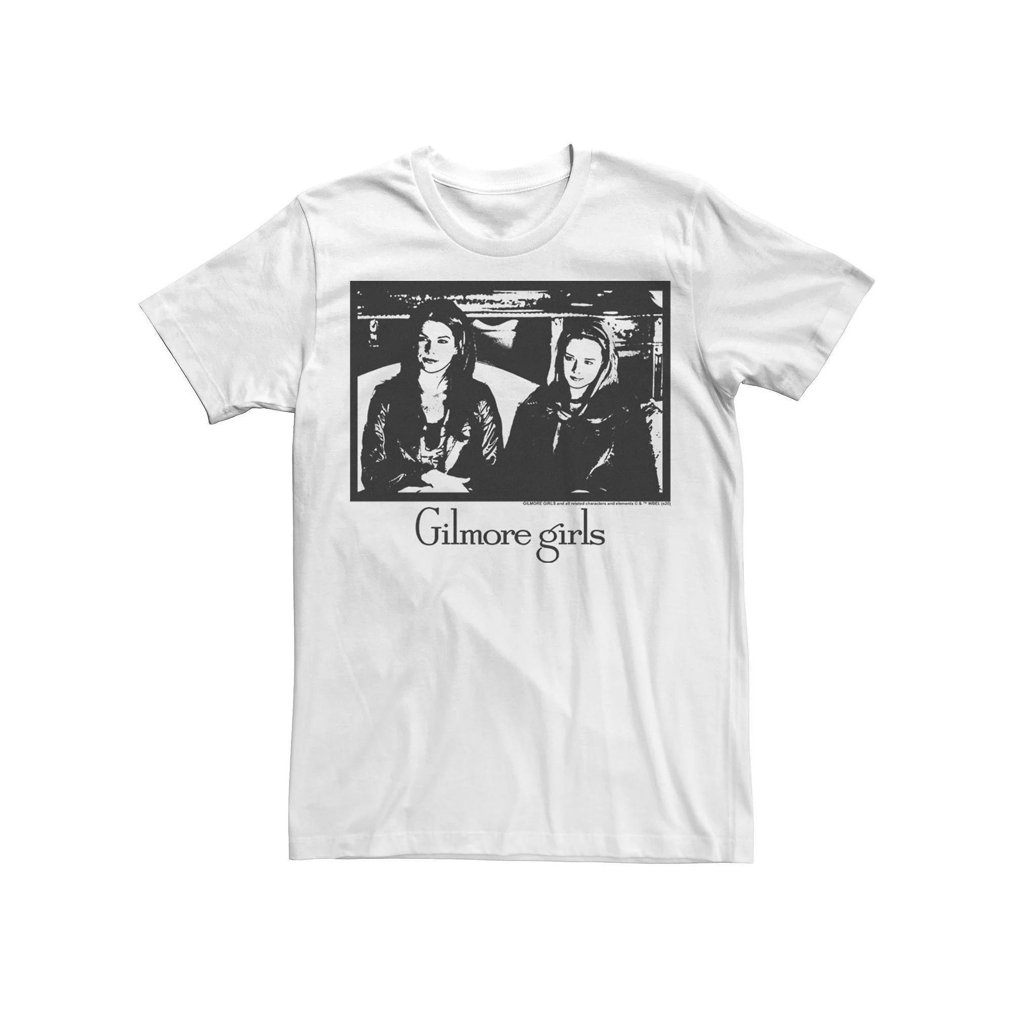 Men's Gilmore Girls Rory & Lorelai Portrait Tee, Size: Medium, White Product Image