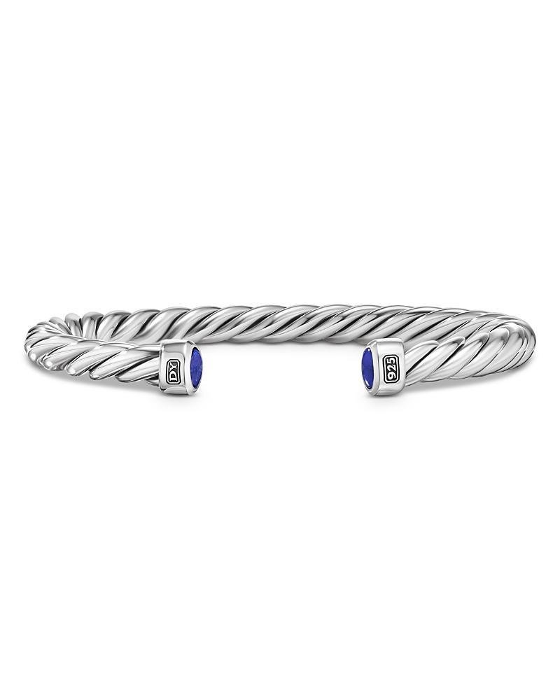 David Yurman Mens Cable Classic Cuff Bracelet with Lapis Lazuli, 6mm Product Image