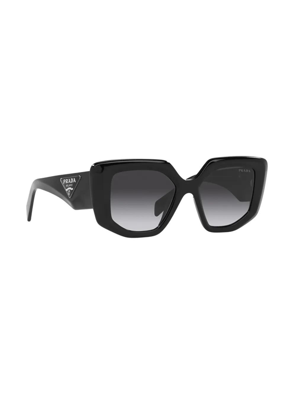 PRADA Triangle-logo Square Sunglasses In Black Product Image