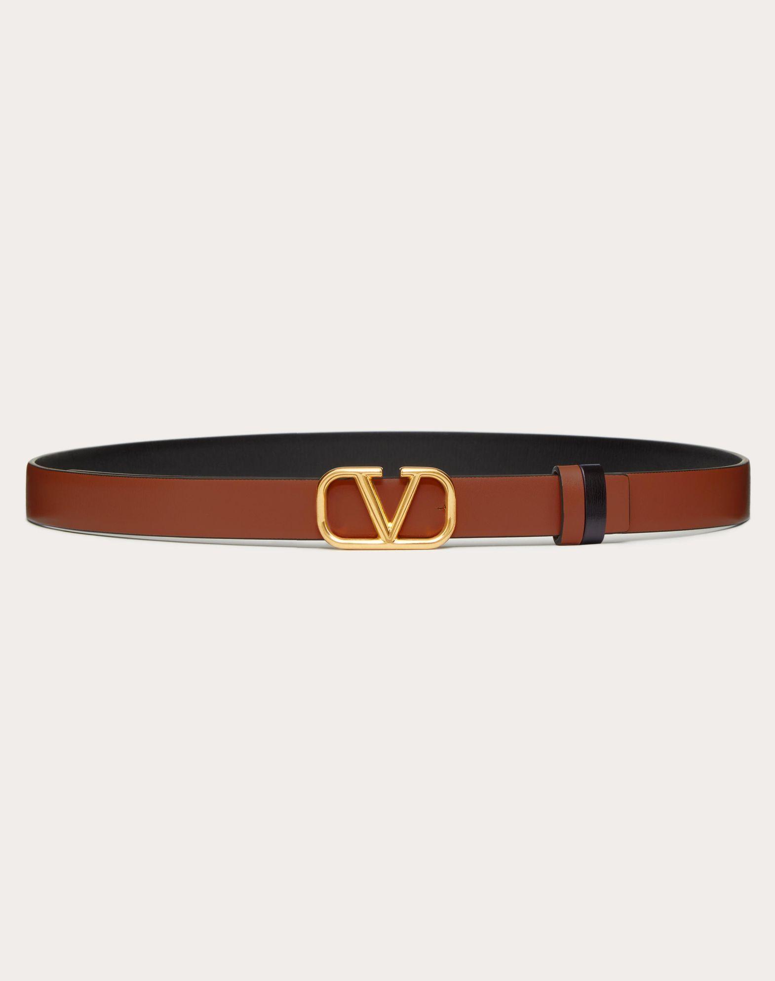 Reversible Vlogo Signature Belt In Glossy Calfskin 20 Mm Product Image