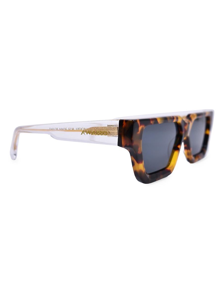 Mens Soul V2 Leopard 54MM Rectangular Sunglasses Product Image