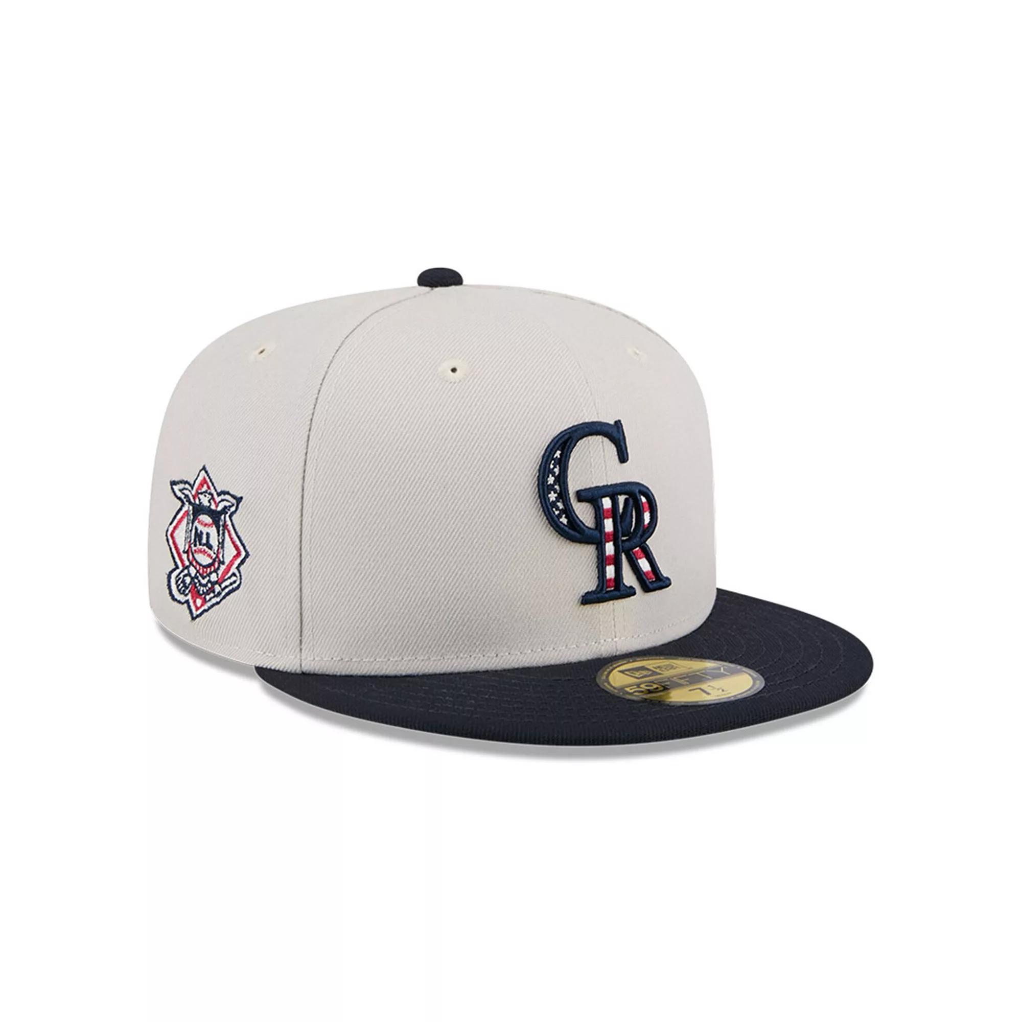 Men's New Era  Khaki/Black Colorado Rockies 2024 Fourth of July 59FIFTY Fitted Hat, Size: 7 3/4, Beig K Product Image