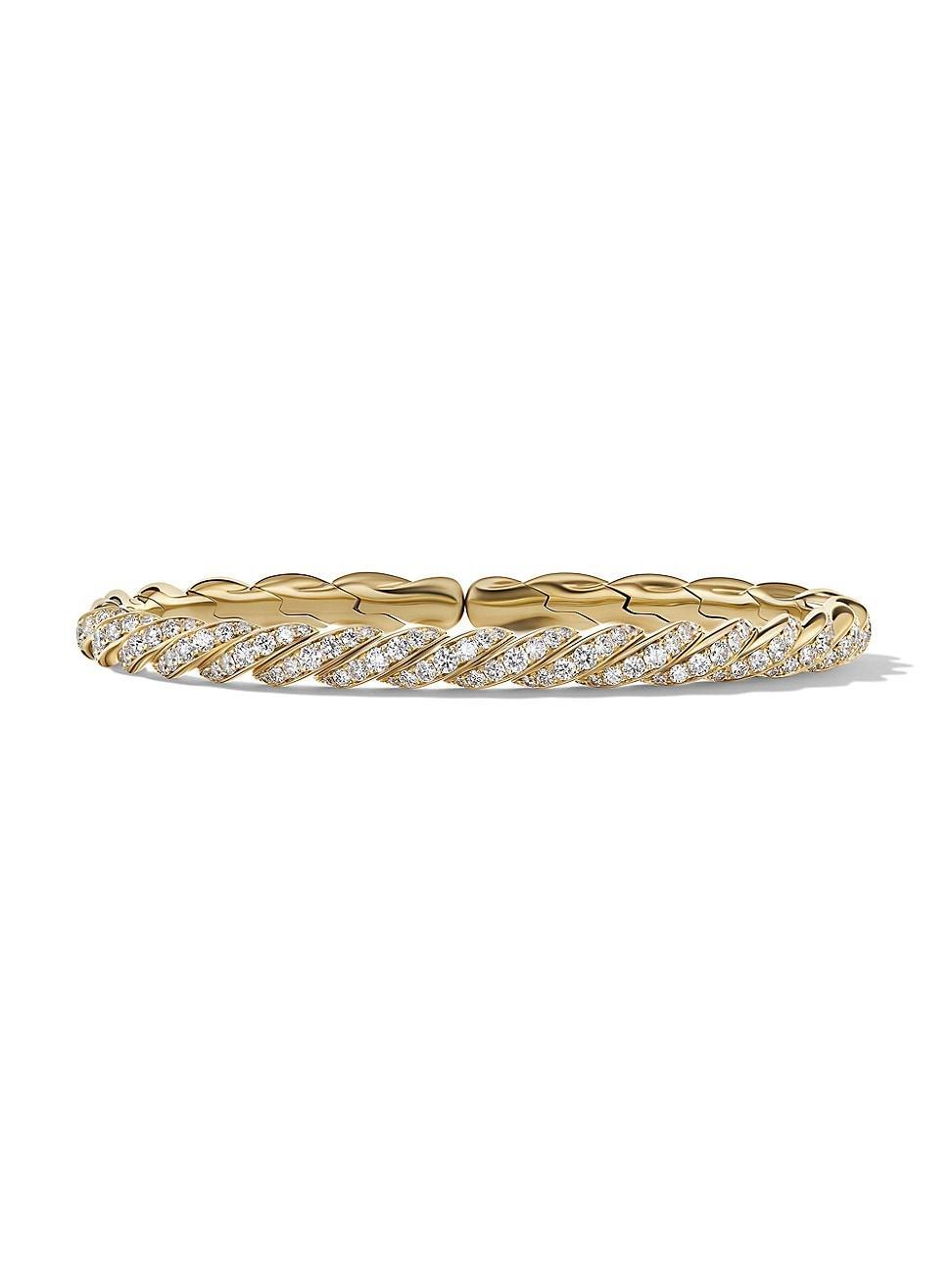 Womens Pavflex Bracelet In 18K Yellow Gold Product Image