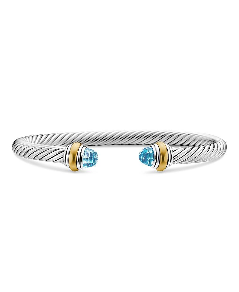 David Yurman Cable Classics Bracelet with Blue Topaz and Gold Product Image