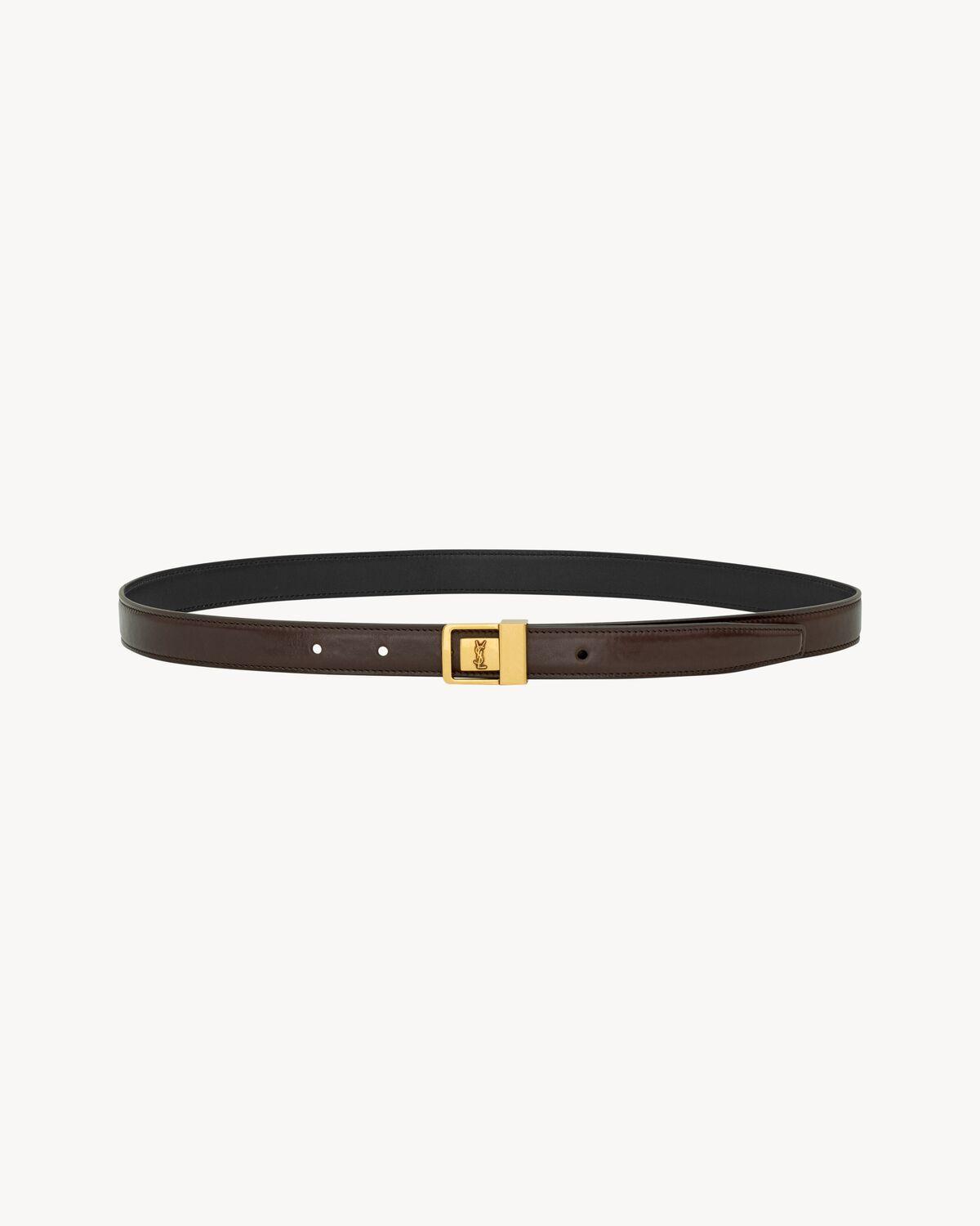 LA 66 thin belt in smooth leather | Saint Laurent | YSL.com Product Image