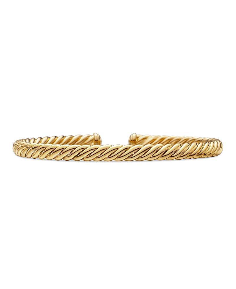 David Yurman 18K Yellow Gold Cablespira Cuff Bracelet Product Image