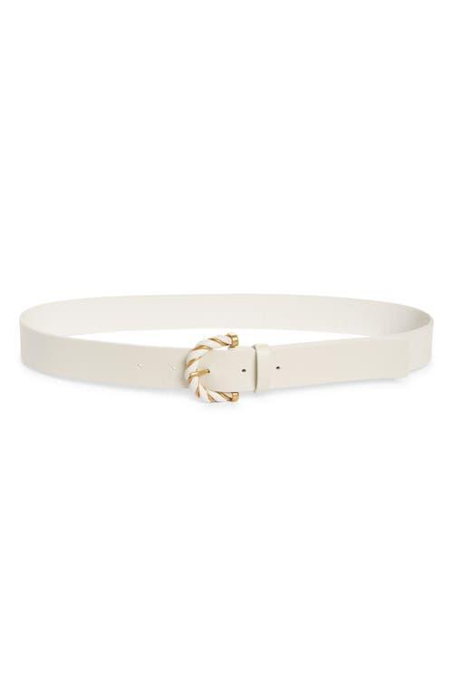 Womens Twisted-Buckle Leather Belt Product Image